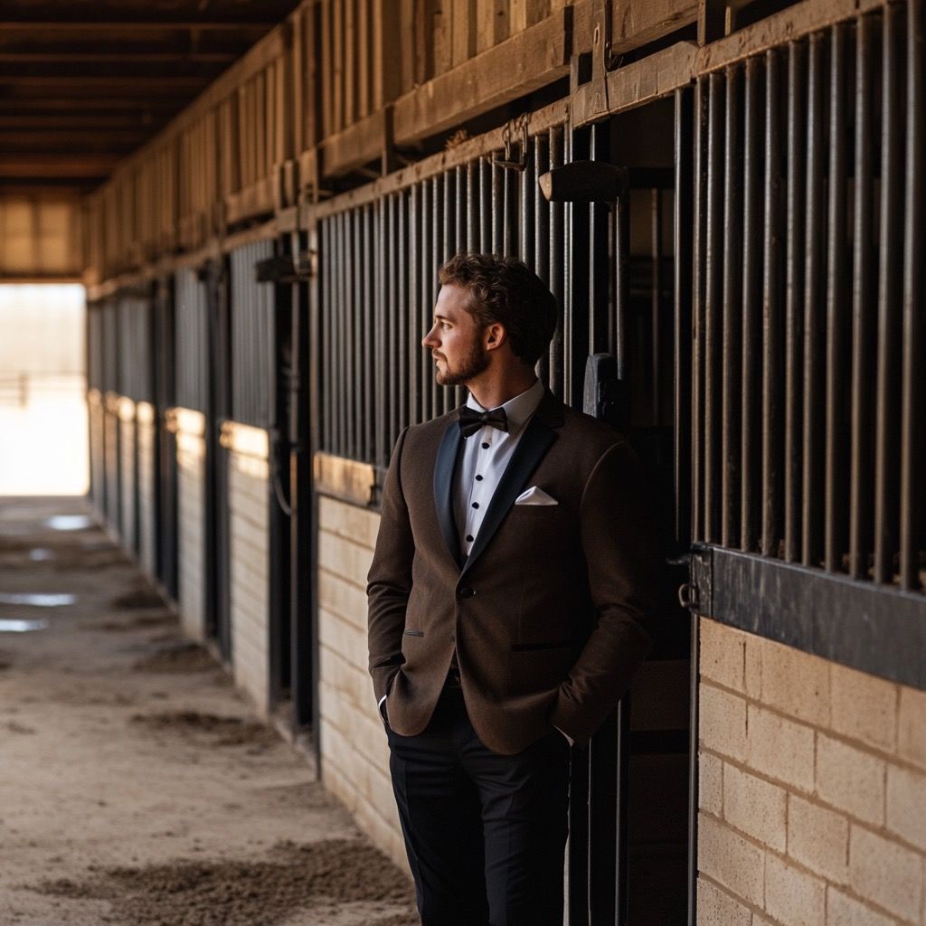 Groom at Tuckahoe Farm stables